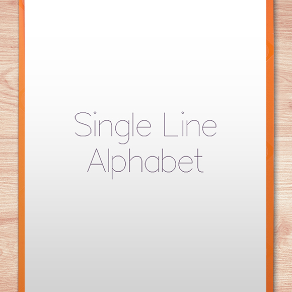 Single Line Font - Single Line Example