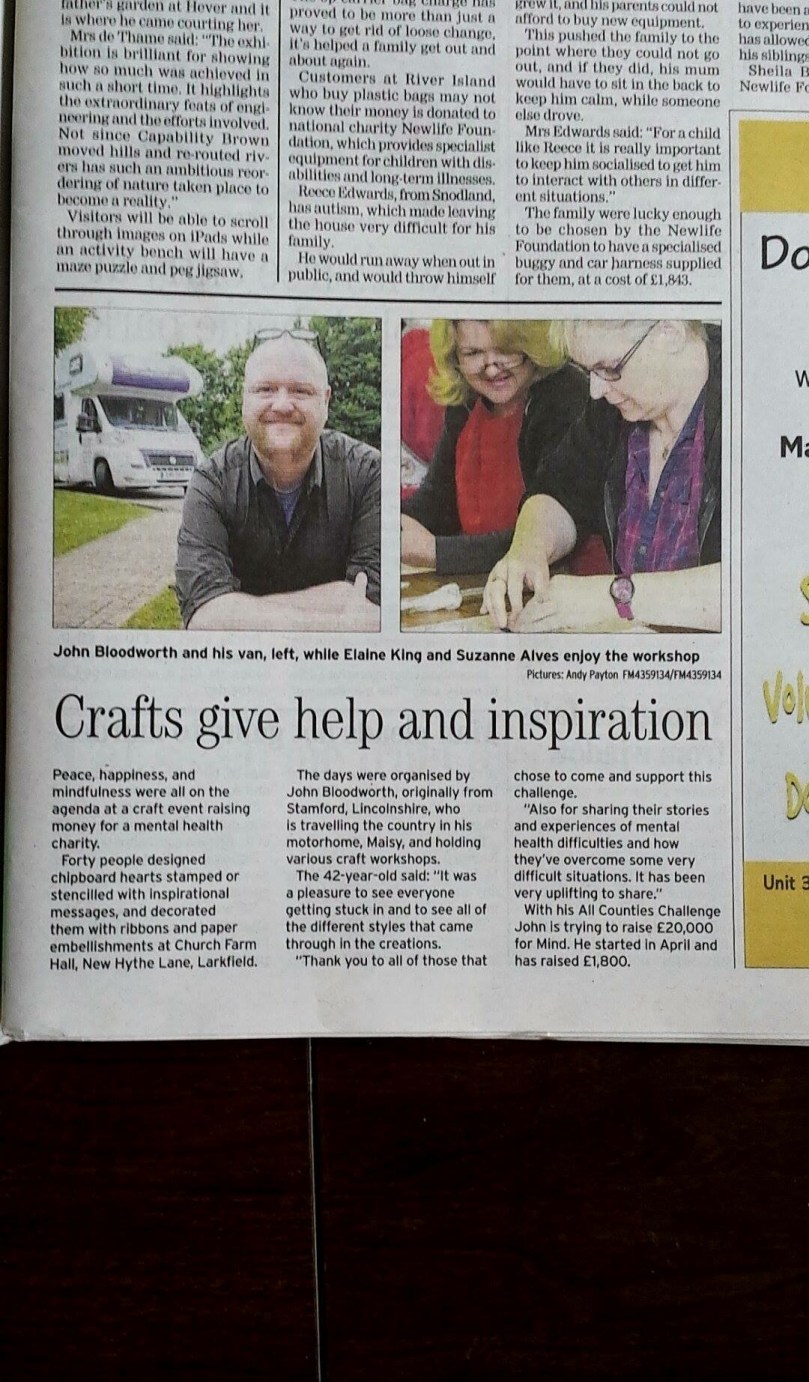 All Counties Craft Challenge Diary