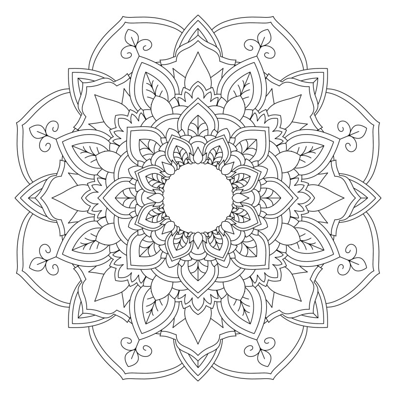 Free Mandala Colouring Sheet