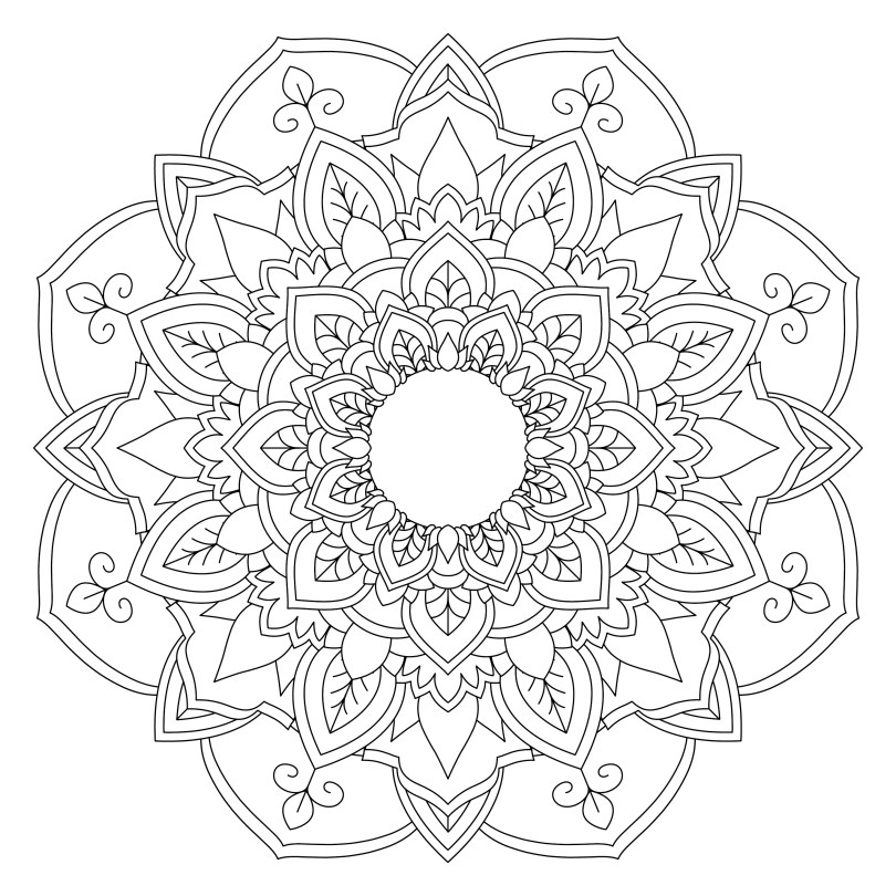 Free Mandala Colouring Sheet