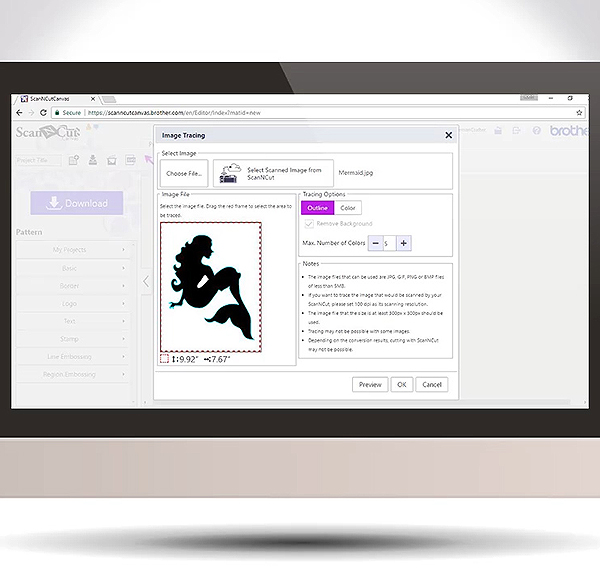 Tracing Images In Scan N Cut Canvas Blog