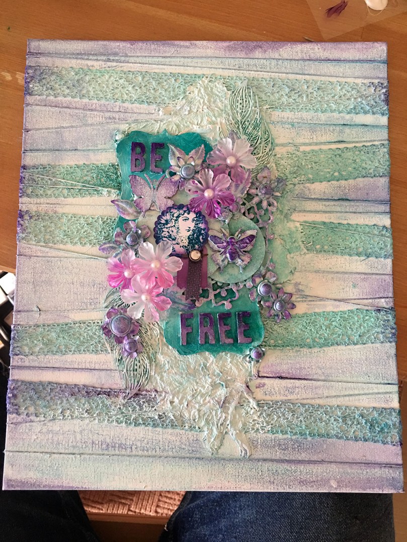 Be Free Mixed Media Canvas Creation (33)