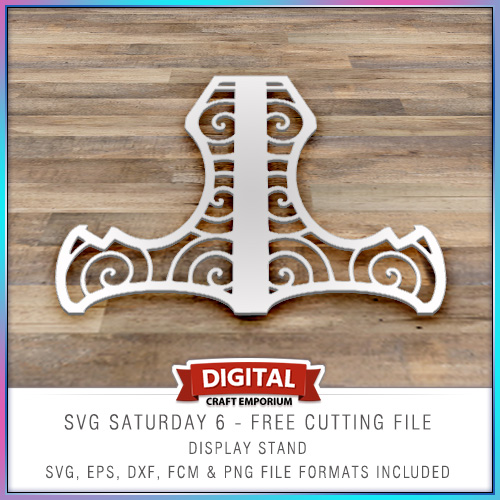 SVG Saturday 6 Card Display Stand Cutting File
