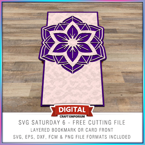 SVG Saturday 7 Medallion Card Blank Electronic Cutting File