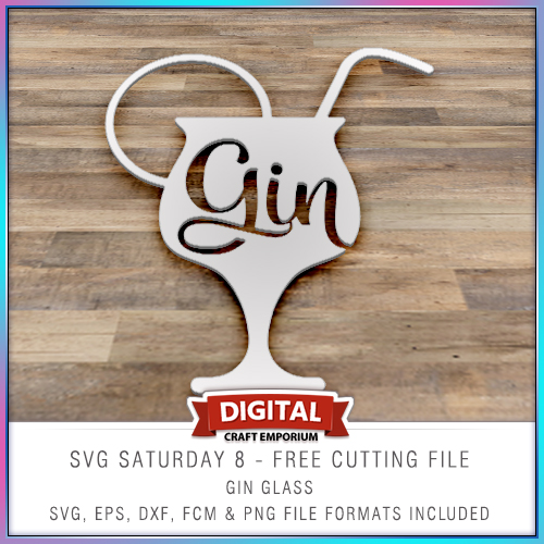 Free SVG Cutting File Gin Cocktail Glass