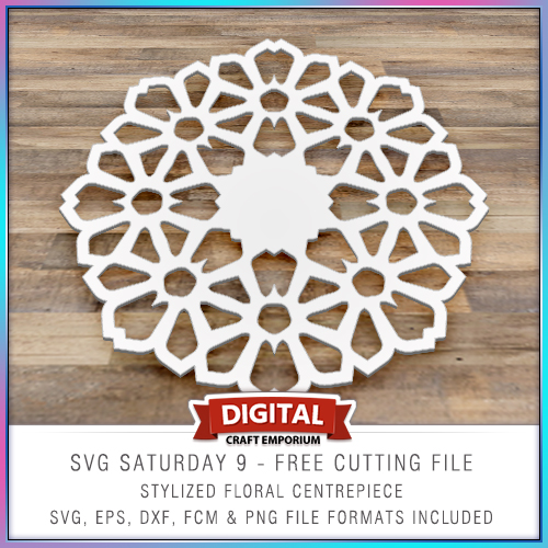 SVG Saturday 9 Free Stylized Floral Centre Piece Cutting Pattern