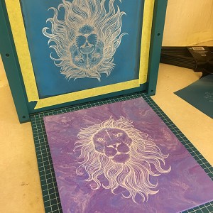 Screen Sensation Screen Printing And Paint Pouring Mixed Media (3)