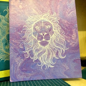 Screen Sensation Screen Printing And Paint Pouring Mixed Media (4)