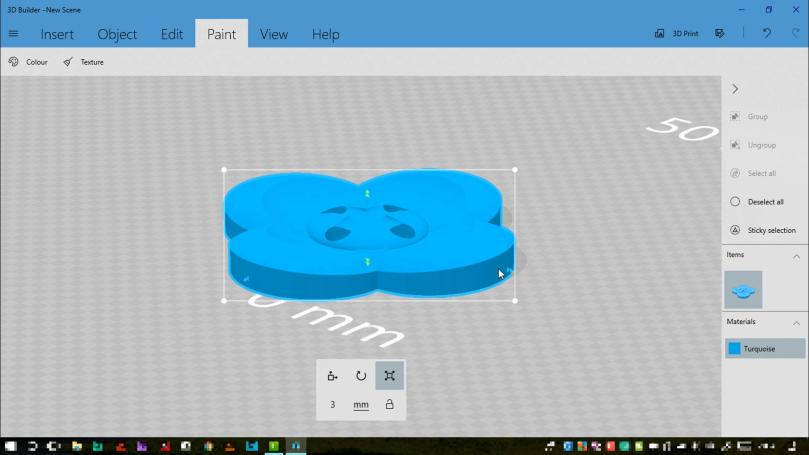 Creating A Flower Button With Stitch Channels In Microsoft 3D Builder