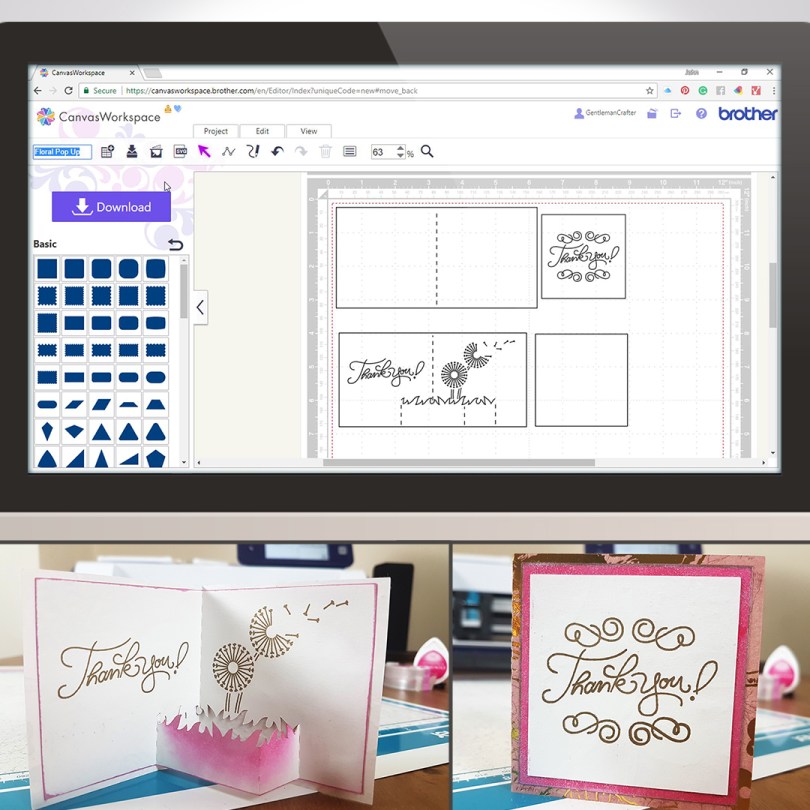 Designing A Pop Up Card For The Brother Scan N Cut In Canvas Workspace Blog