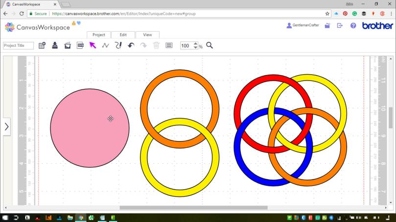 Creating An Interlinking Chain In Canvas Workspace For The Brother Scan N Cut