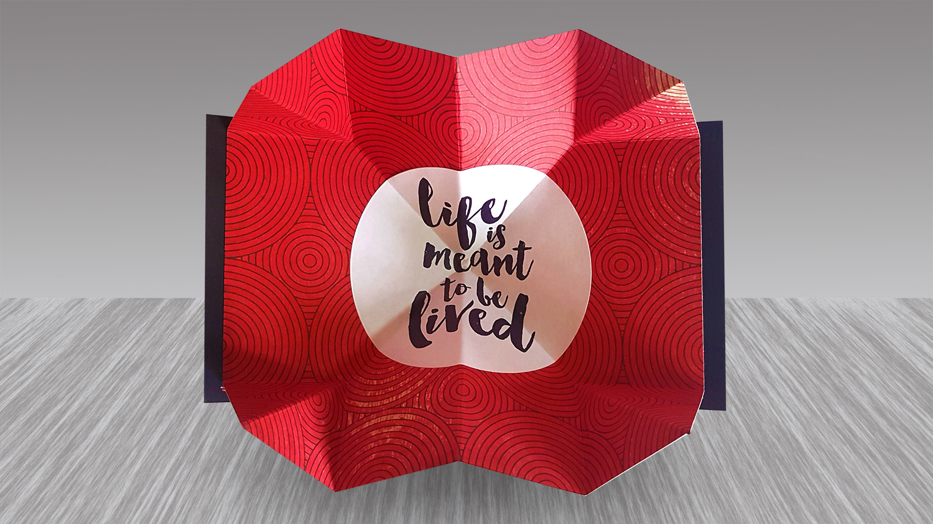 Turkish Map Fold Pop Up Greetings Card Insert 2