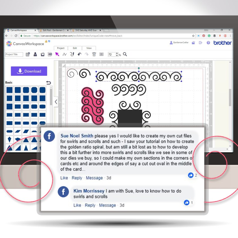 Using Spirals As Design Elements In Canvas Workspace For The Brother Scan N Cut