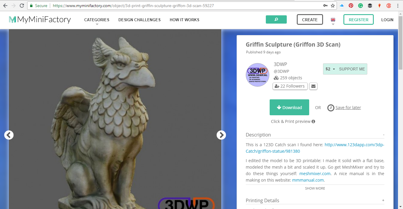 Griffin Sculpture 3D Print by John Bloodworth Gentleman Crafter (10)
