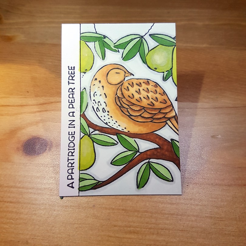 1 Partridge In A Pear Tree Artist Trading Card by John Bloodworth Gentleman Crafter