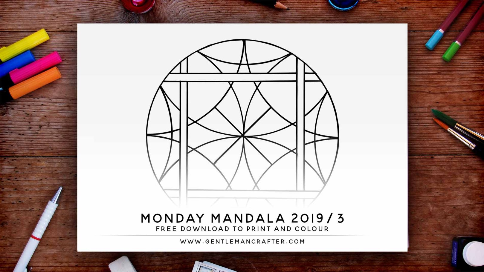Mandala Monday 2019-3 Hand Drawn Design To Download, Print And Colour ...