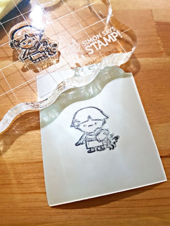 The Age Of Aquarius Rubber Stamped Greetings Card by John Bloodworth Gentleman Crafter (1)