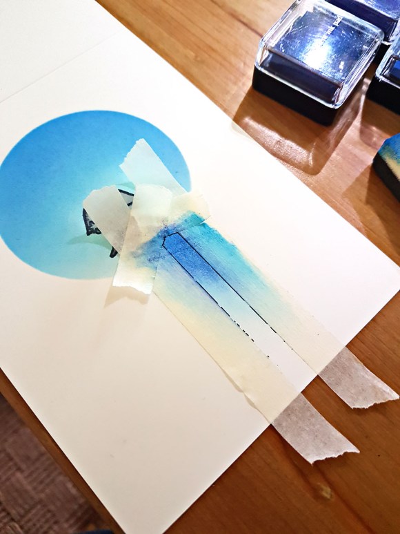 The Age Of Aquarius Rubber Stamped Greetings Card by John Bloodworth Gentleman Crafter (6)