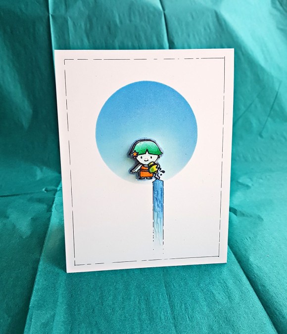 The Age Of Aquarius Rubber Stamped Greetings Card by John Bloodworth Gentleman Crafter (9)