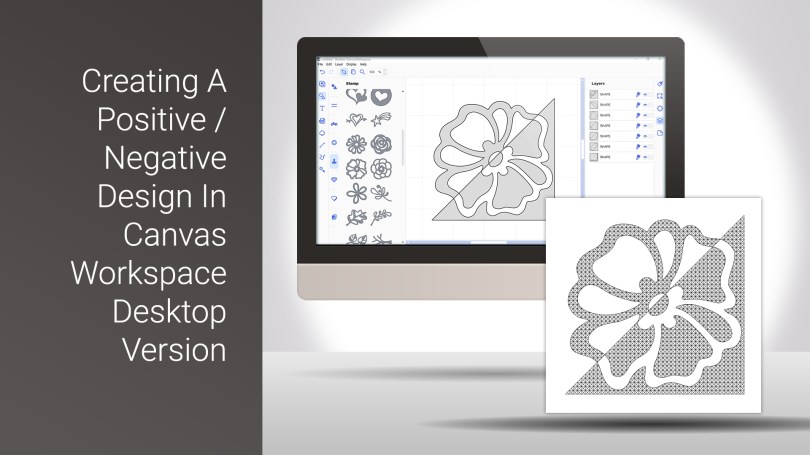 designing a positive and negative drawn design in canvas workspace desktop version