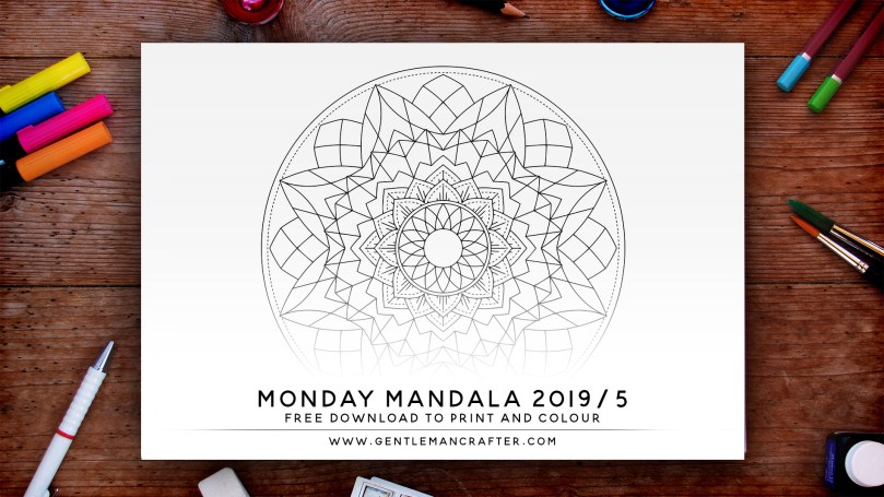 Mandala Monday 2019-4 Hand Drawn Design To Download, Print And Colour