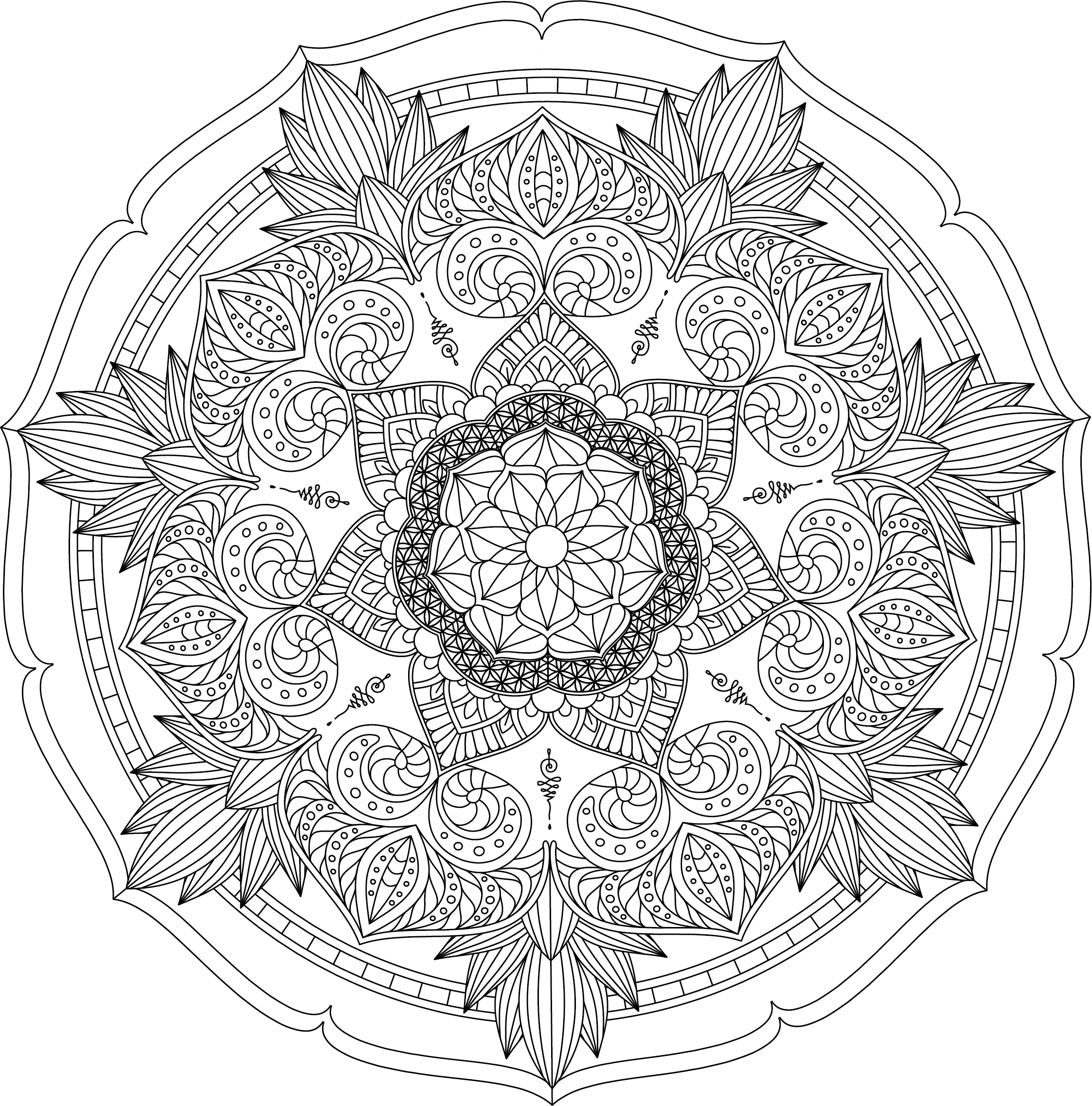Mandala Monday Free Design To Download And Colour 2019 - 14