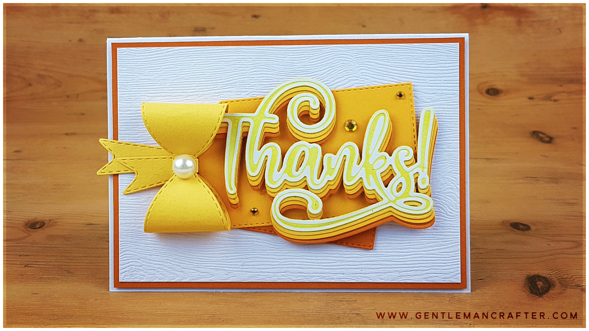 Thanks! Greetings Card with Layered Sentiment Die Cuts YT
