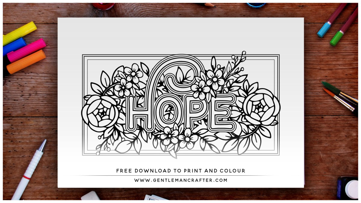 FREE Design To Download, Print And Colour – GENTLEMAN CRAFTER