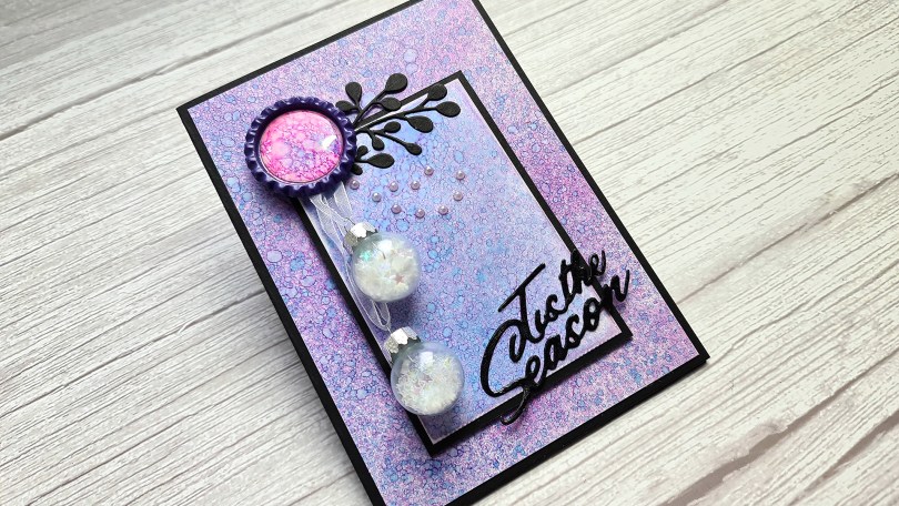 Alcohol Inks Christmas Card 1