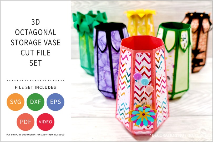 3D VASE SVG CUT FILE SET