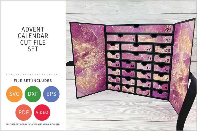 ADVENT CALENDAR SVG CUT FILE SET 1