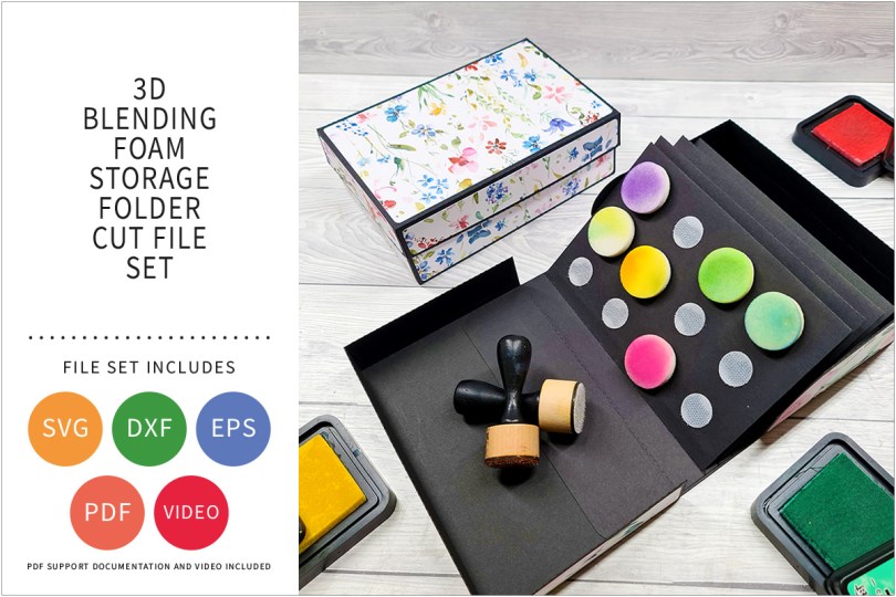 BLENDING FOAM STORAGE SVG CUT FILE SET