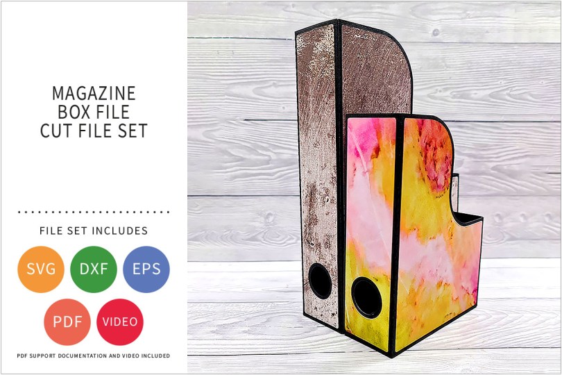 Magazine Box File SVG Cut File Set