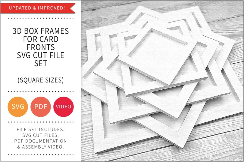 BOX FRAME SVG CUT FILE SET