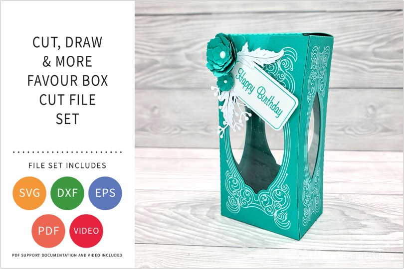 Cut Draw and More Favour Box Cut File Set