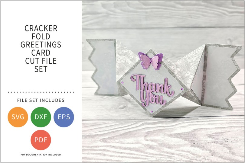 Cracker Fold Card SVG Cut File Set