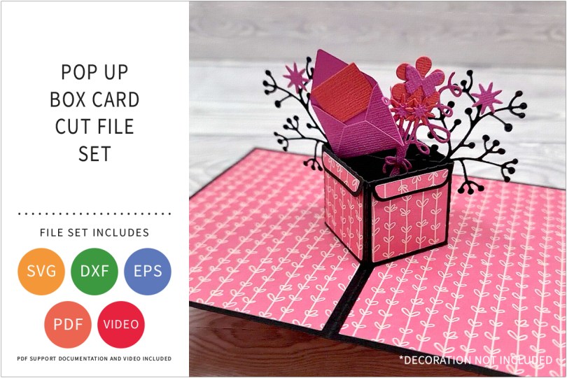 Pop Up Box Card SVG Cut File Set
