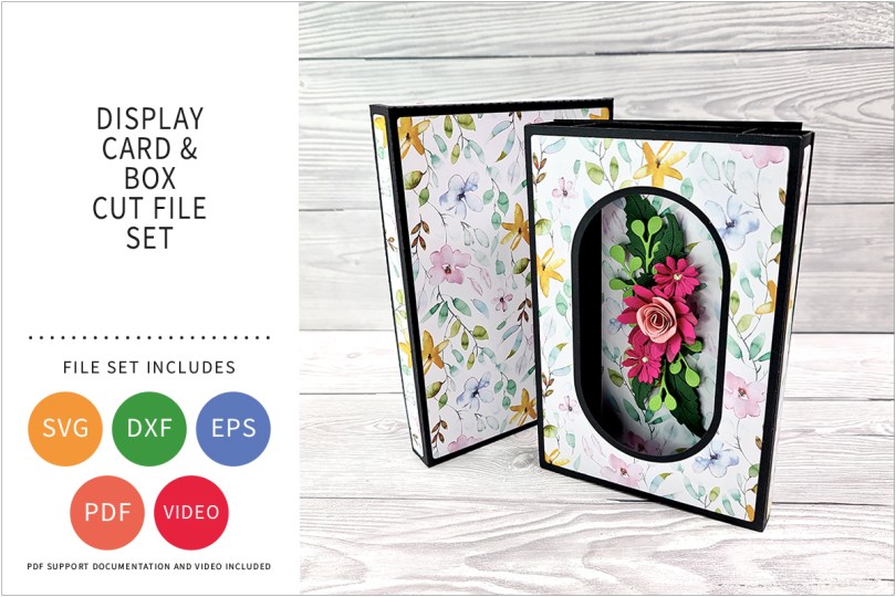 DISPLAY CARD AND BOX SVG CUT FILE SET