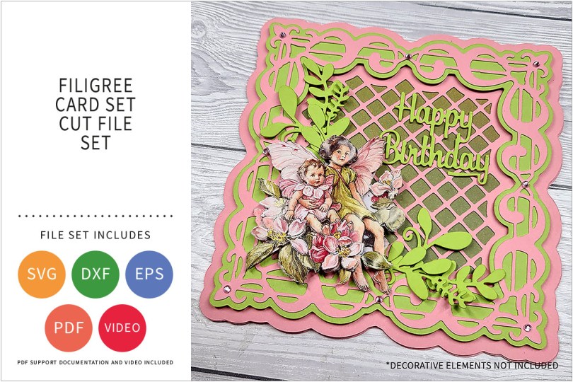 FILIGREE CARD SVG CUT FILE SET