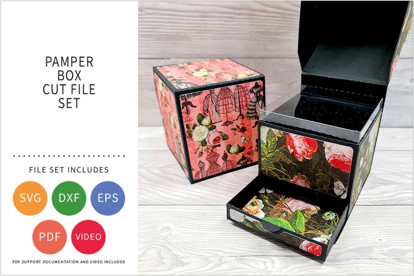Pamper Box SVG Cut File Set