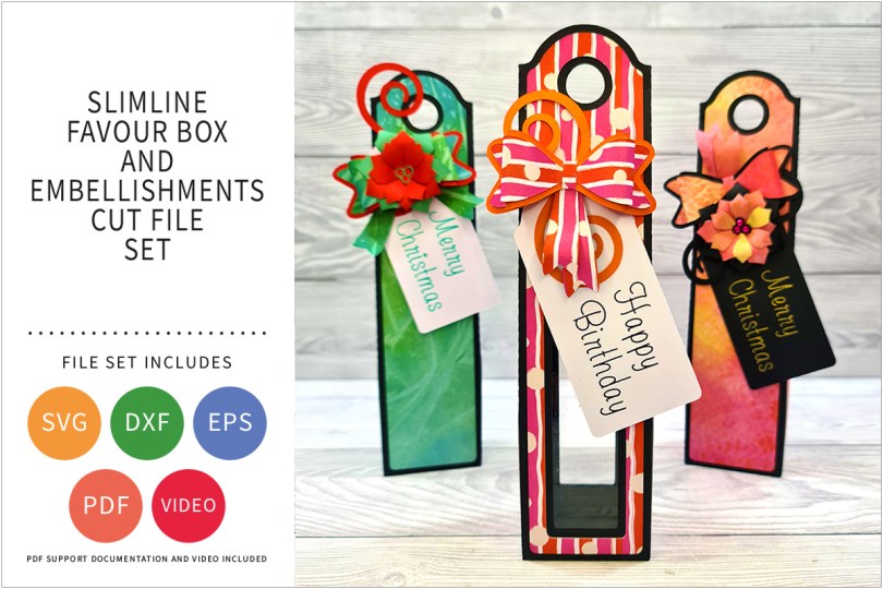 Slimline Favour Box SVG Cut File Set
