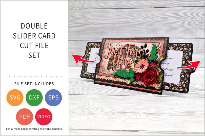 Double Slider Card SVG Cut File Set