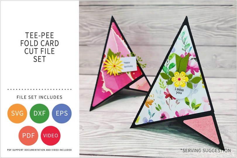 TEE-PEE FOLD CARD SVG CUT FILE SET