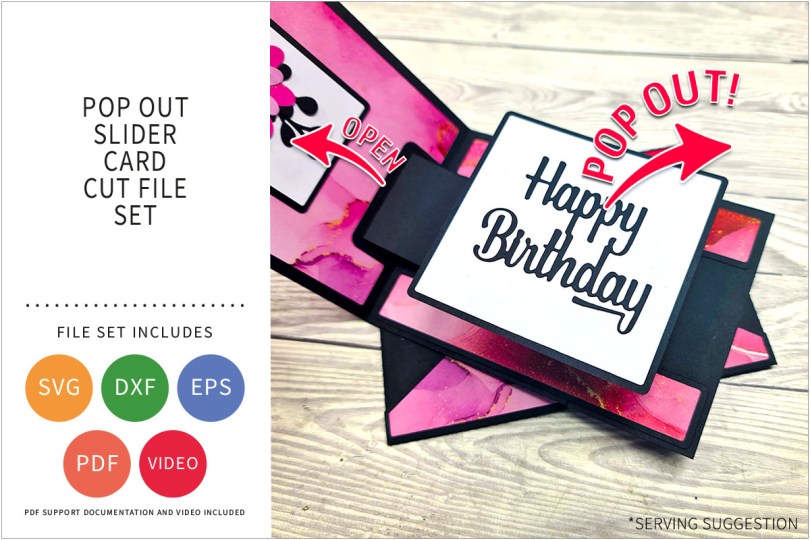 POP OUT SLIDER CARD SVG CUT FILE SET