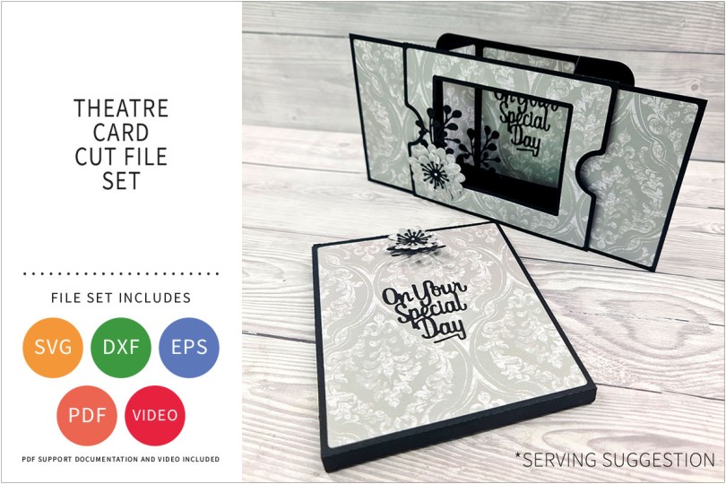 THEATRE CARD SVG CUT FILE SET