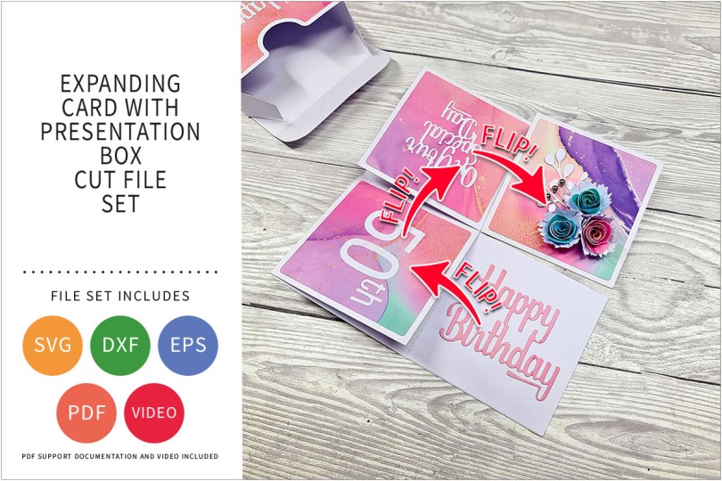 EXPANDING CARD SVG CUT FILE SET