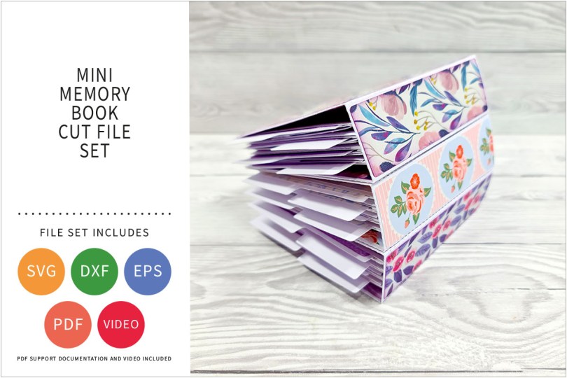 Mini Memory Book SVG Cut File Set