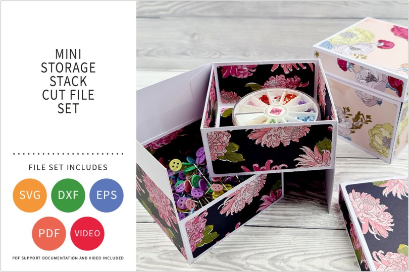 mini storage stack svg cut file set