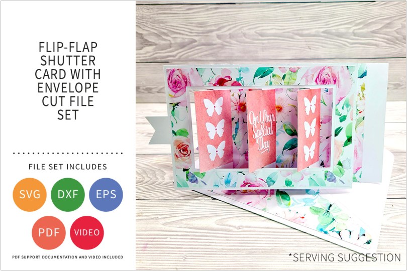 FLIP FLAP SHUTTER CARD SVG CUT FILE SET