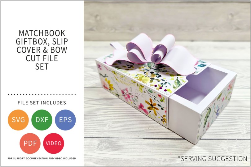 MATCHBOOK GIFT BOX SVG CUT FILE SET